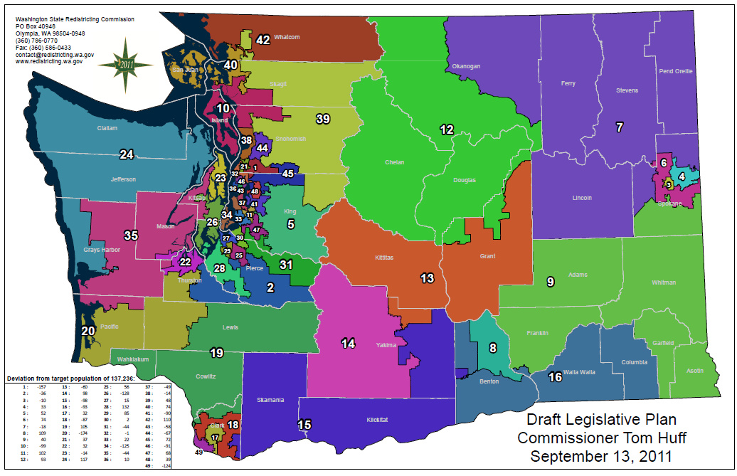13 Th Legislative Distict In Washing State Map Map
